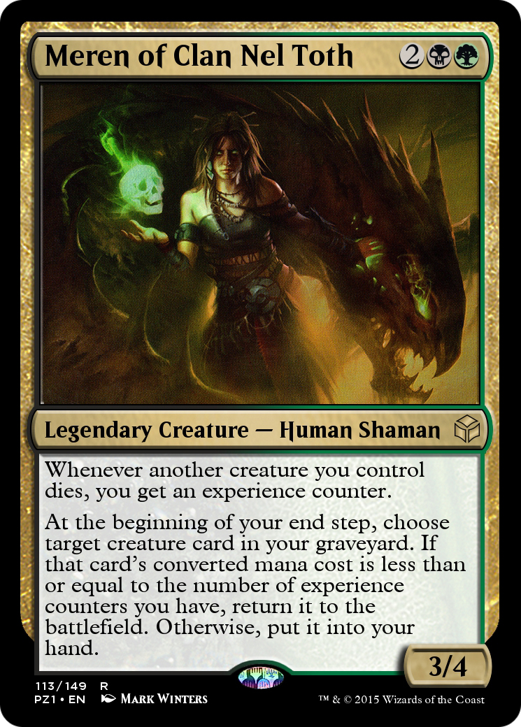 Image of Meren of Clan Nel Toth (PZ1-113) - Legendary Cube Prize Pack Foil