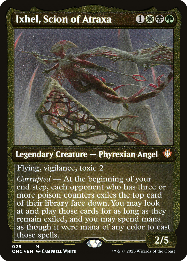 Image of Ixhel, Scion of Atraxa (ONC-029) - Phyrexia: All Will Be One Commander Etched Foil