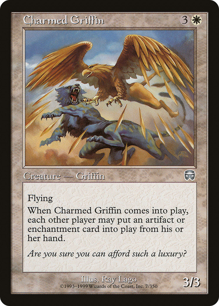 Image of Charmed Griffin (MMQ-007) - Mercadian Masques