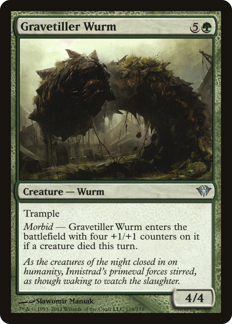 Image of Gravetiller Wurm (DKA-116) - Dark Ascension Foil