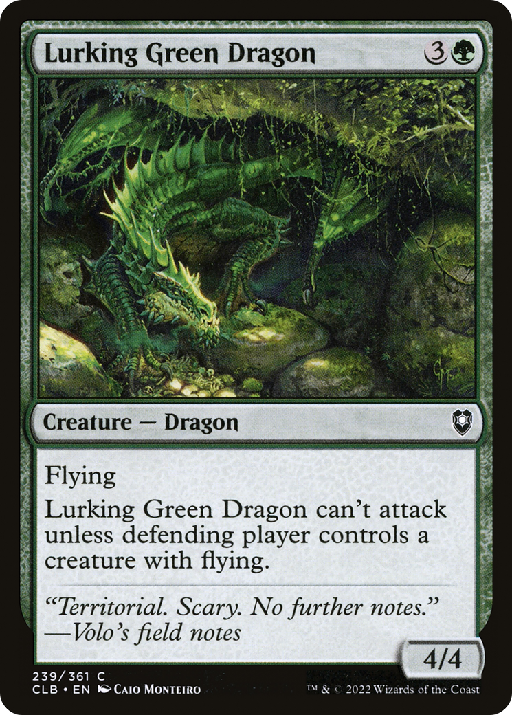 Image of Lurking Green Dragon (CLB-239) - Commander Legends: Battle for Baldur's Gate Foil