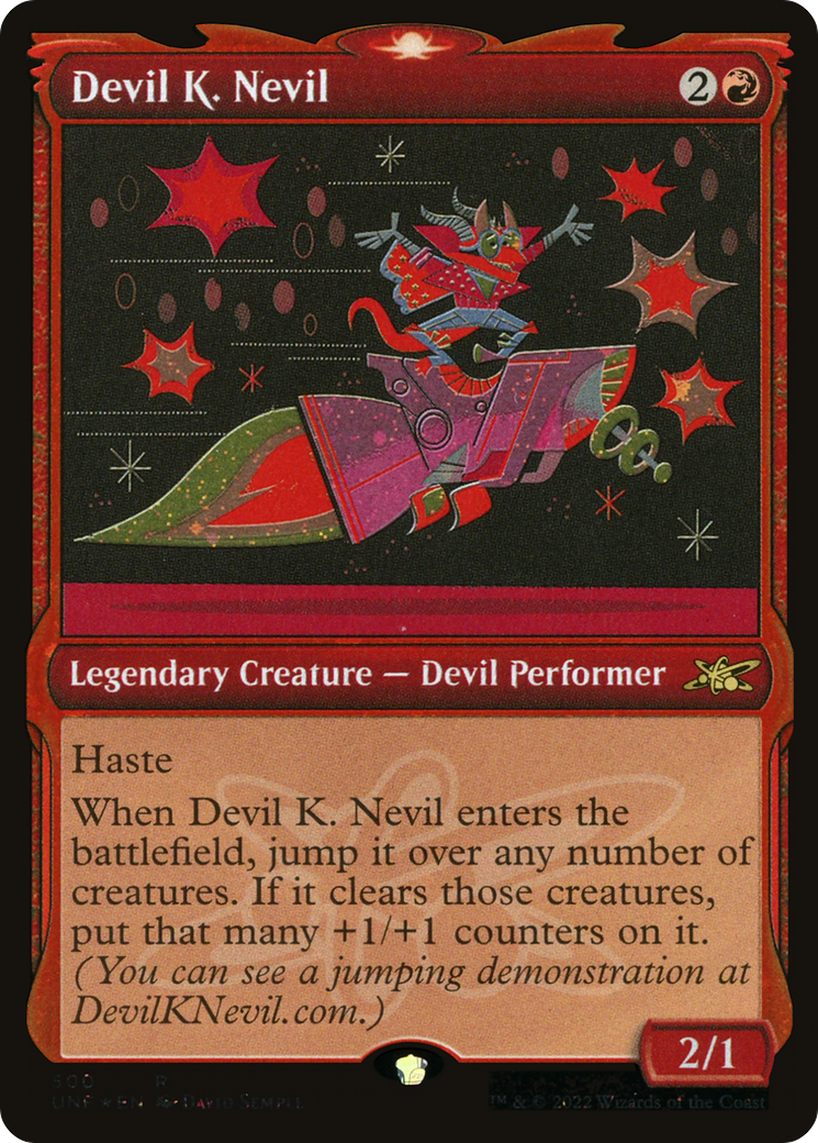 Image of Devil K. Nevil (Showcase) (Galaxy Foil) (UNF-500) - Unfinity: (Showcase) Foil
