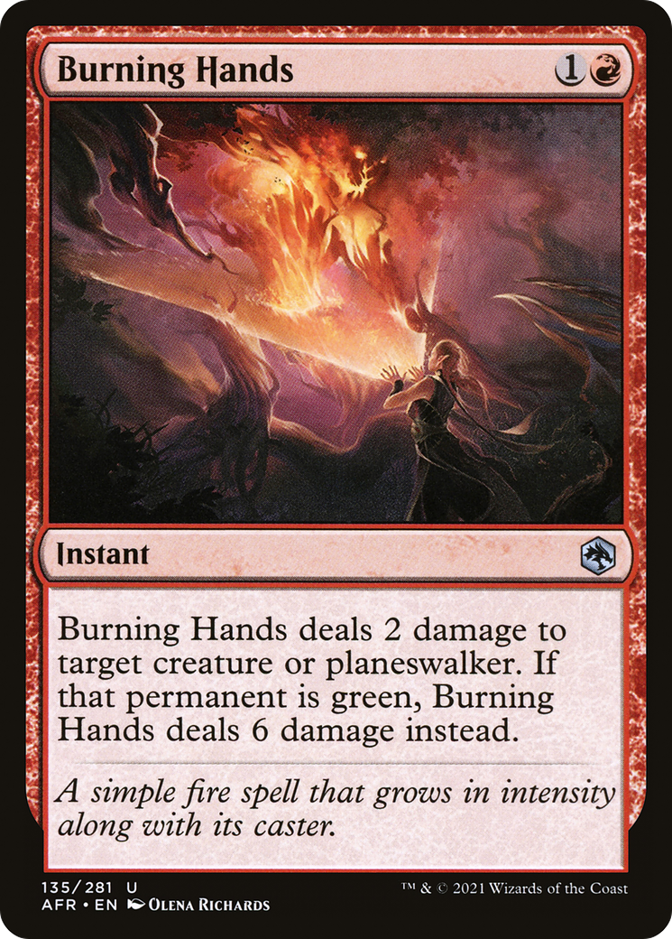 Image of Burning Hands (AFR-135) - Adventures in the Forgotten Realms Foil