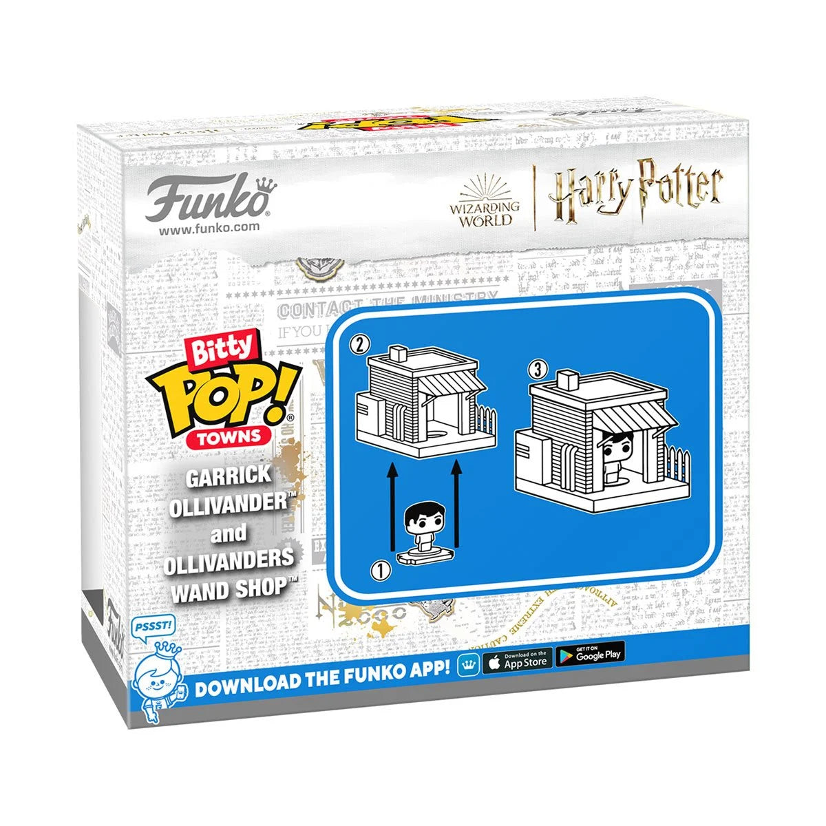 Image of Harry Potter Garrick Ollivander and Ollivanders Wand Shop Funko Bitty Pop! Town