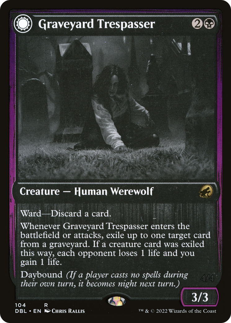 Image of Graveyard Trespasser (DBL-104) - Innistrad: Double Feature: (Double Faced Transform) Foil