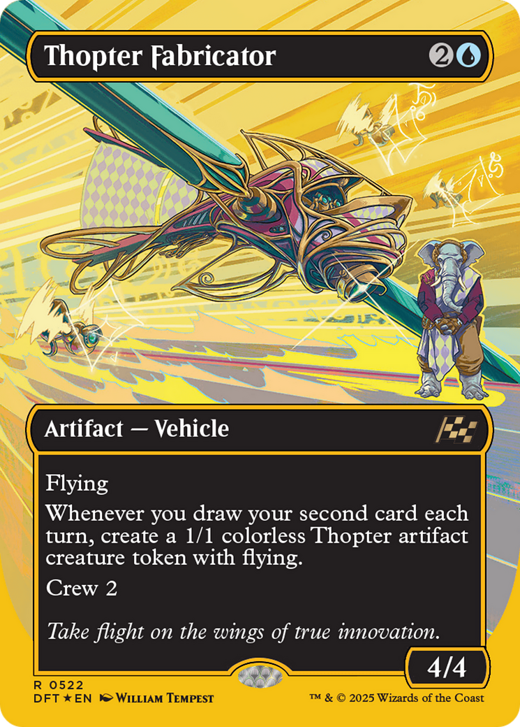 Image of Thopter Fabricator (Borderless) (First-Place Foil) (DFT-522) - Aetherdrift (Borderless) Foil
