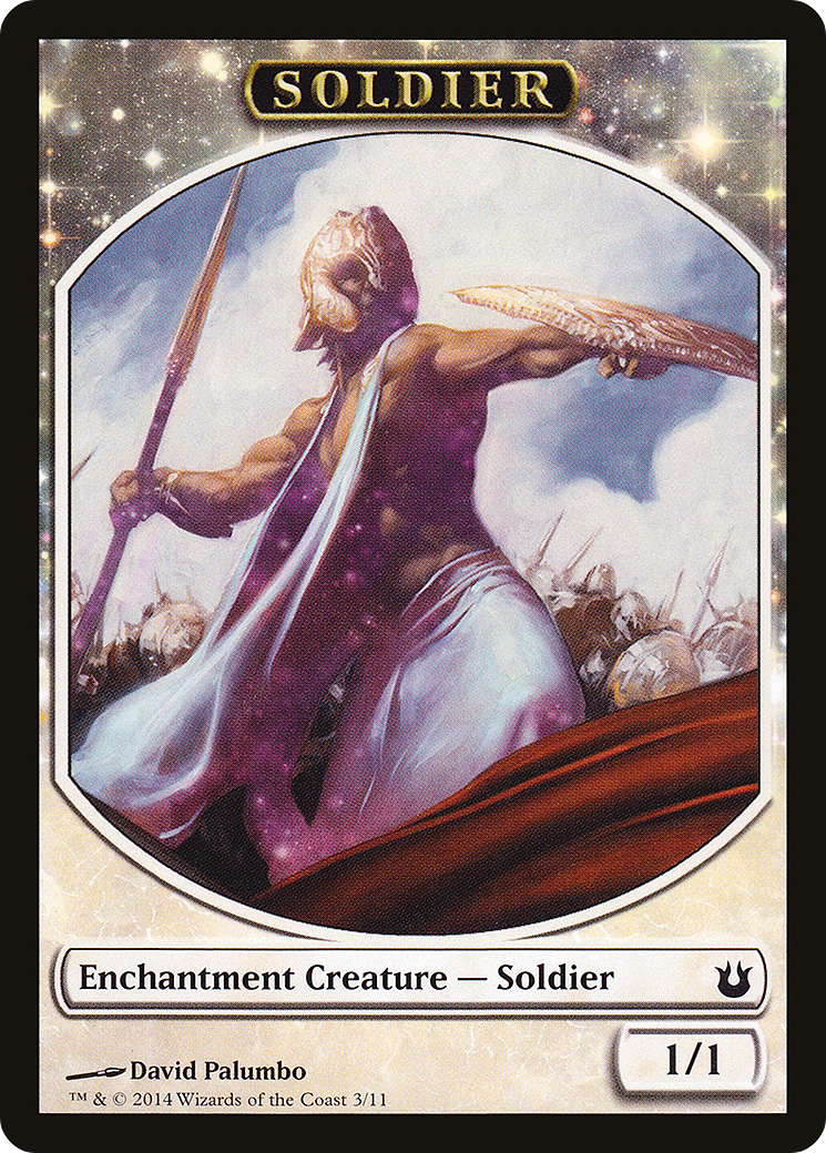 Image of Soldier Token (BNG-003) - Born of the Gods Tokens: (enchantment)