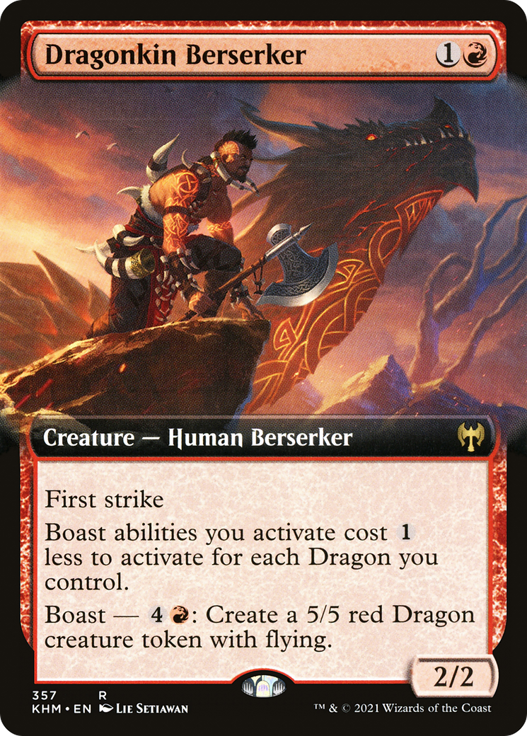 Image of Dragonkin Berserker (Extended Art) (KHM-357) - Kaldheim: (Extended Art) Foil