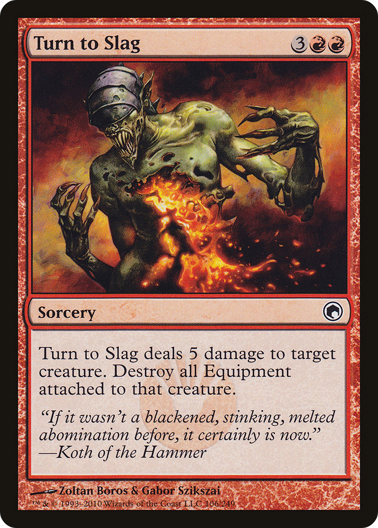 Image of Turn to Slag (SOM-106) - Scars of Mirrodin Foil