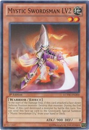 Image of Mystic Swordsman LV2 (LCYW-EN200) - Legendary Collection 3: Yugi's World 1st Edition