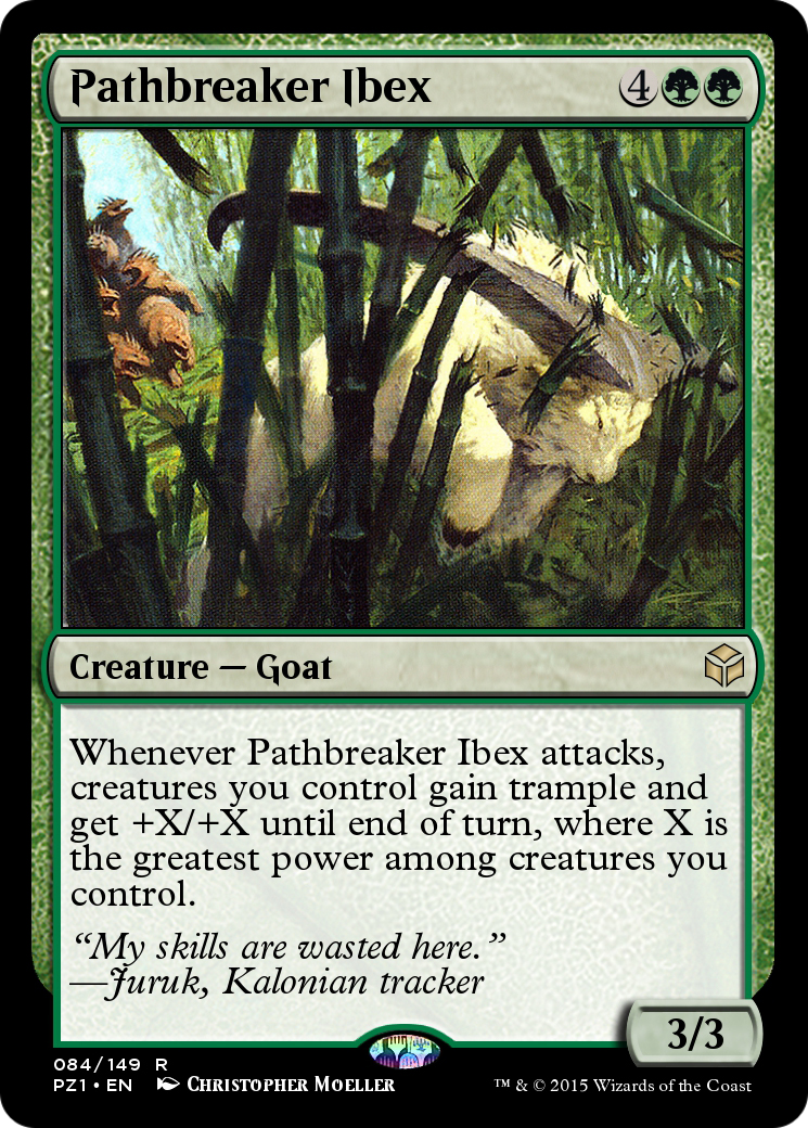 Image of Pathbreaker Ibex (PZ1-084) - Legendary Cube Prize Pack Foil