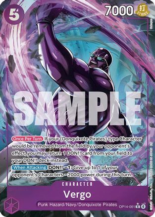 Image of Vergo (Alternate Art) (OP14-061) - The Azure Sea's Seven Foil
