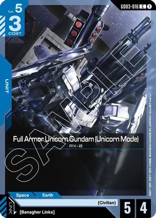 Image of Full Armor Unicorn Gundam (Unicorn Mode) (GD03-016) - Steel Requiem