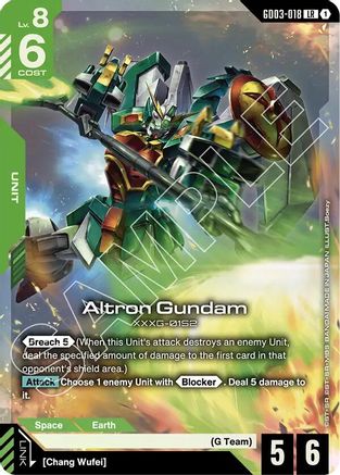 Image of Altron Gundam (GD03-018) - Steel Requiem Holofoil