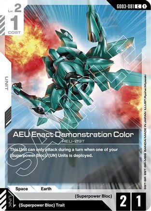 Image of AEU Enact Demonstration Color (GD03-081) - Steel Requiem