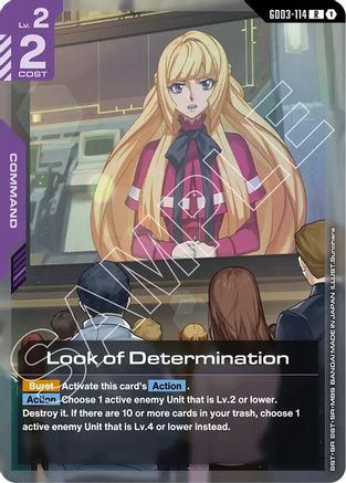 Image of Look of Determination (GD03-114) - Steel Requiem Holofoil
