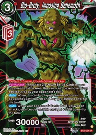 Image of Bio-Broly, Imposing Behemoth (BT29-004) - Fearsome Rivals Foil