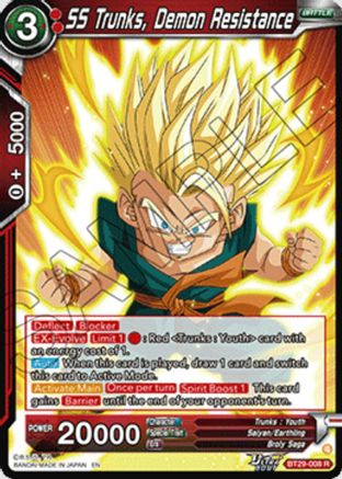 Image of SS Trunks, Demon Resistance (BT29-008) - Fearsome Rivals Foil