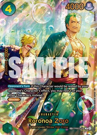 Image of Roronoa Zoro - PRB02-006 (SP) (Alternate Art) (PRB02-006) - The Azure Sea's Seven Foil