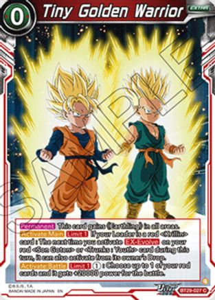Image of Tiny Golden Warrior (BT29-027) - Fearsome Rivals Foil