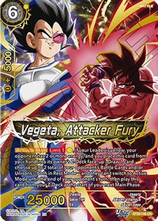 Image of Vegeta, Attacker Fury (BT29-146) - Fearsome Rivals Foil