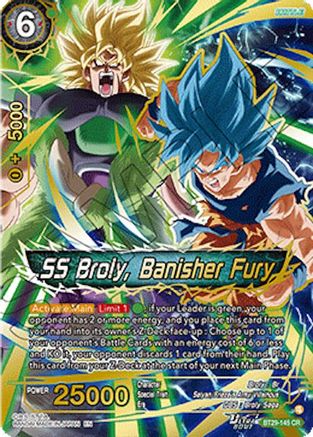 Image of SS Broly, Banisher Fury (BT29-145) - Fearsome Rivals Foil