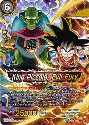 Image of King Piccolo, Evil Fury (BT29-143) - Fearsome Rivals Foil
