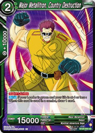 Image of Major Metallitron, Country Destruction (BT29-056) - Fearsome Rivals