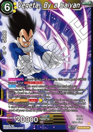 Image of Vegeta, By a Saiyan (BT29-063) - Fearsome Rivals Foil