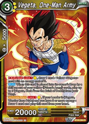 Image of Vegeta, One-Man Army (BT29-064) - Fearsome Rivals Foil