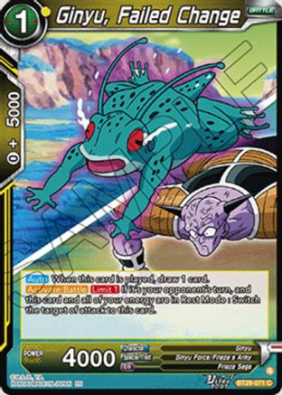 Image of Ginyu, Failed Change (BT29-071) - Fearsome Rivals