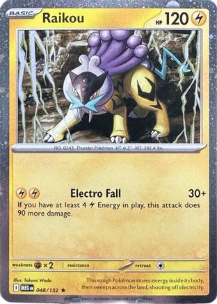 Image of Raikou 048/132  - Holofoil ME01 Mega Evolution - Promo