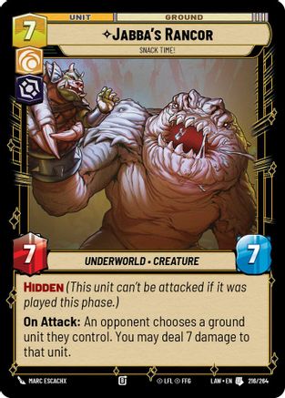Image of Jabba's Rancor - Snack Time! (216/264) - A Lawless Time