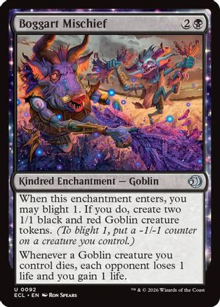 Image of Boggart Mischief (ECL-092) - Lorwyn Eclipsed Foil