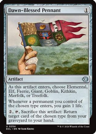 Image of Dawn-Blessed Pennant (ECL-254) - Lorwyn Eclipsed Foil