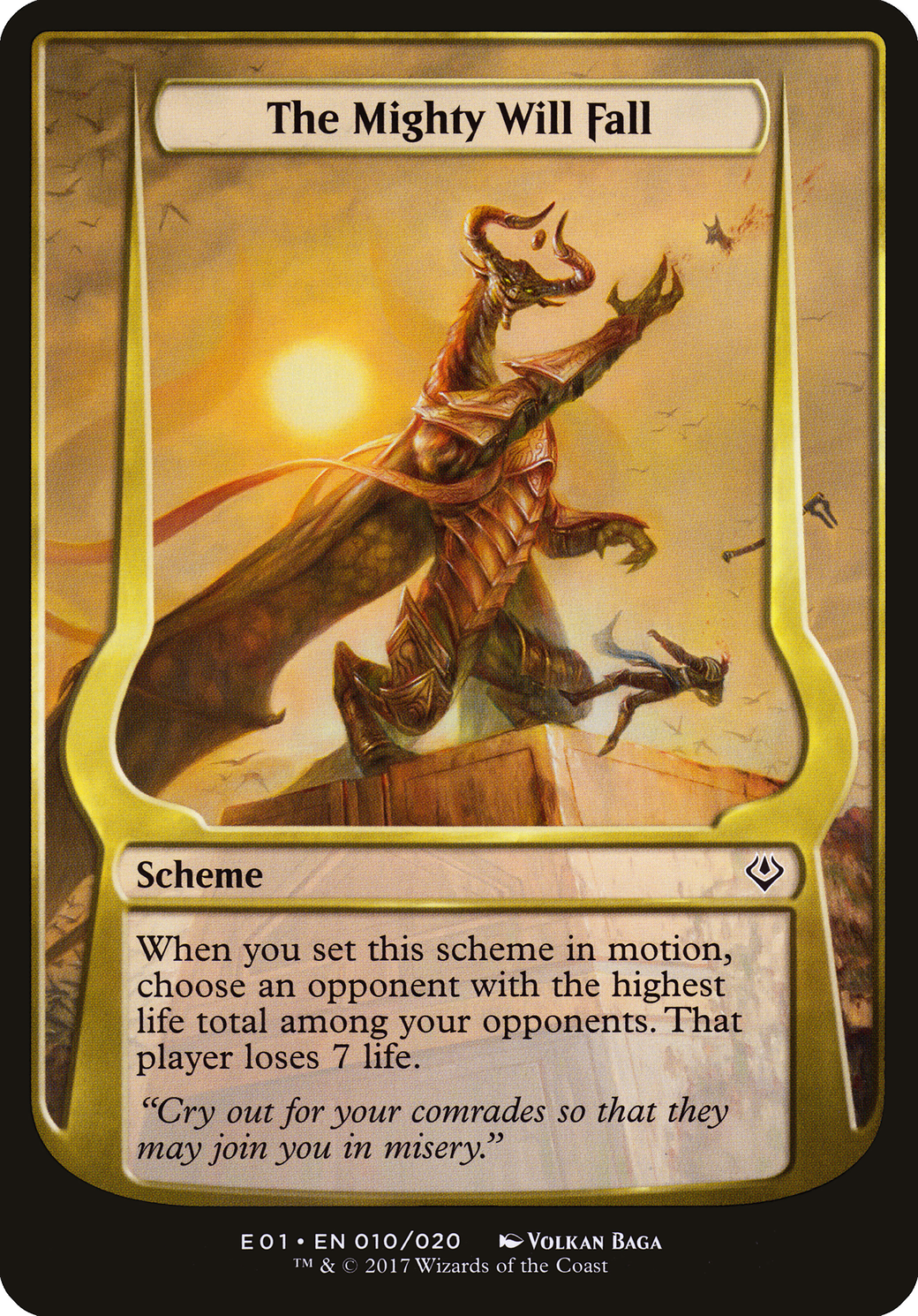 Image of The Mighty Will Fall (Archenemy: Nicol Bolas) (OE01-10★) - Archenemy: Nicol Bolas Schemes