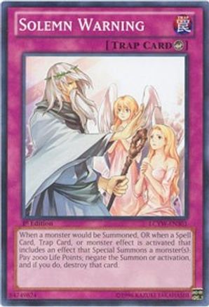 Image of Solemn Warning (LCYW-EN301) - Legendary Collection 3: Yugi's World 1st Edition
