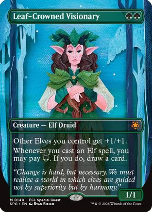 Image of Leaf-Crowned Visionary (Borderless) (SPG-140) - Special Guests Foil