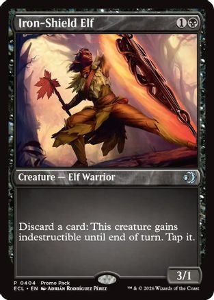 Image of Iron-Shield Elf (PPECL-404) - Promo Pack: Lorwyn Eclipsed Foil