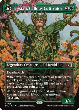Image of Trystan, Callous Cultivator (Borderless) (ECL-291) - Lorwyn Eclipsed Foil