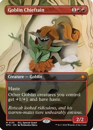 Image of Goblin Chieftain (Borderless) (SPG-135) - Special Guests Foil