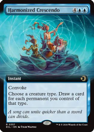 Image of Harmonized Crescendo (Extended Art) (ECL-357) - Lorwyn Eclipsed Foil