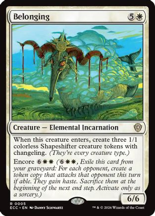 Image of Belonging (ECC-005) - Commander: Lorwyn Eclipsed