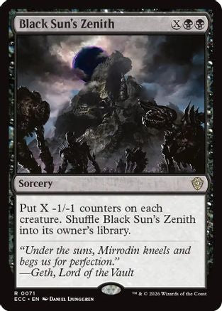 Image of Black Sun's Zenith (ECC-071) - Commander: Lorwyn Eclipsed