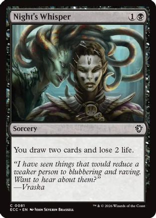 Image of Night's Whisper (ECC-081) - Commander: Lorwyn Eclipsed