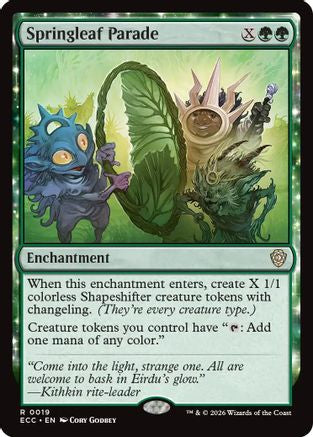 Image of Springleaf Parade (ECC-019) - Commander: Lorwyn Eclipsed
