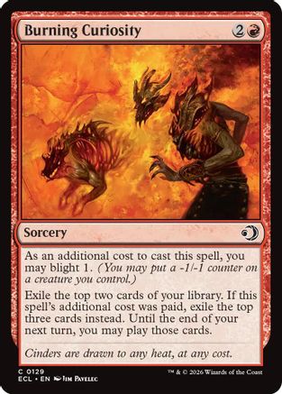 Image of Burning Curiosity (ECL-129) - Lorwyn Eclipsed Foil