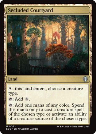 Image of Secluded Courtyard (ECC-062) - Commander: Lorwyn Eclipsed