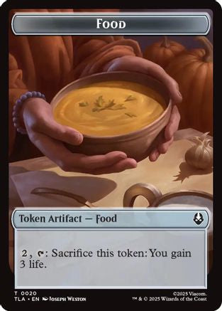 Image of Food (0020) // Ally (0007) Double-Sided Token (TLA-20 // 7) - Avatar: The Last Airbender Foil