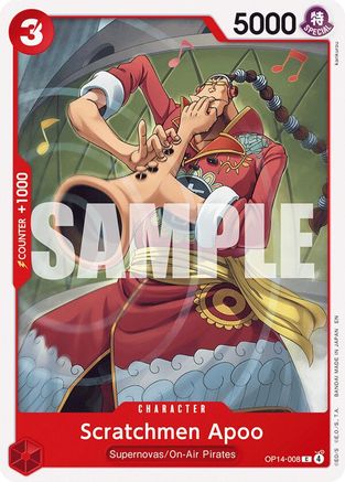 Image of Scratchmen Apoo (OP14-008) - The Azure Sea's Seven